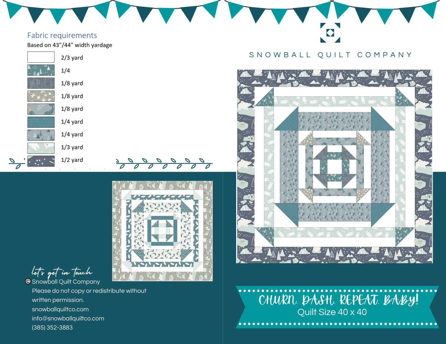 Churn. Dash. Repeat. Baby! Pattern - Digital Download
