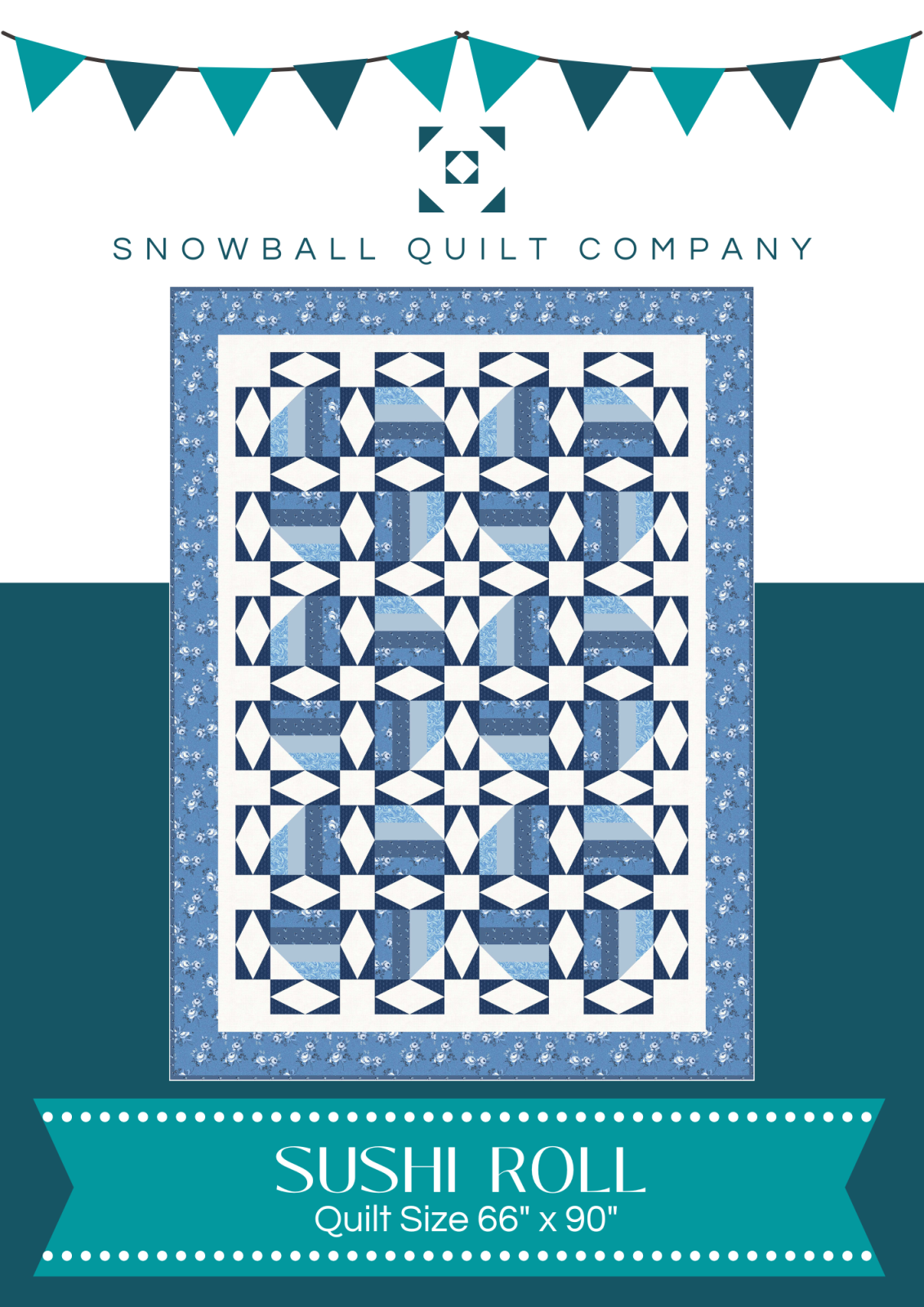 Sushi Roll Blue Jeans Quilt Kit