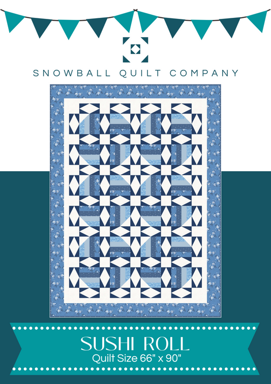 Sushi Roll Blue Jeans Quilt Kit