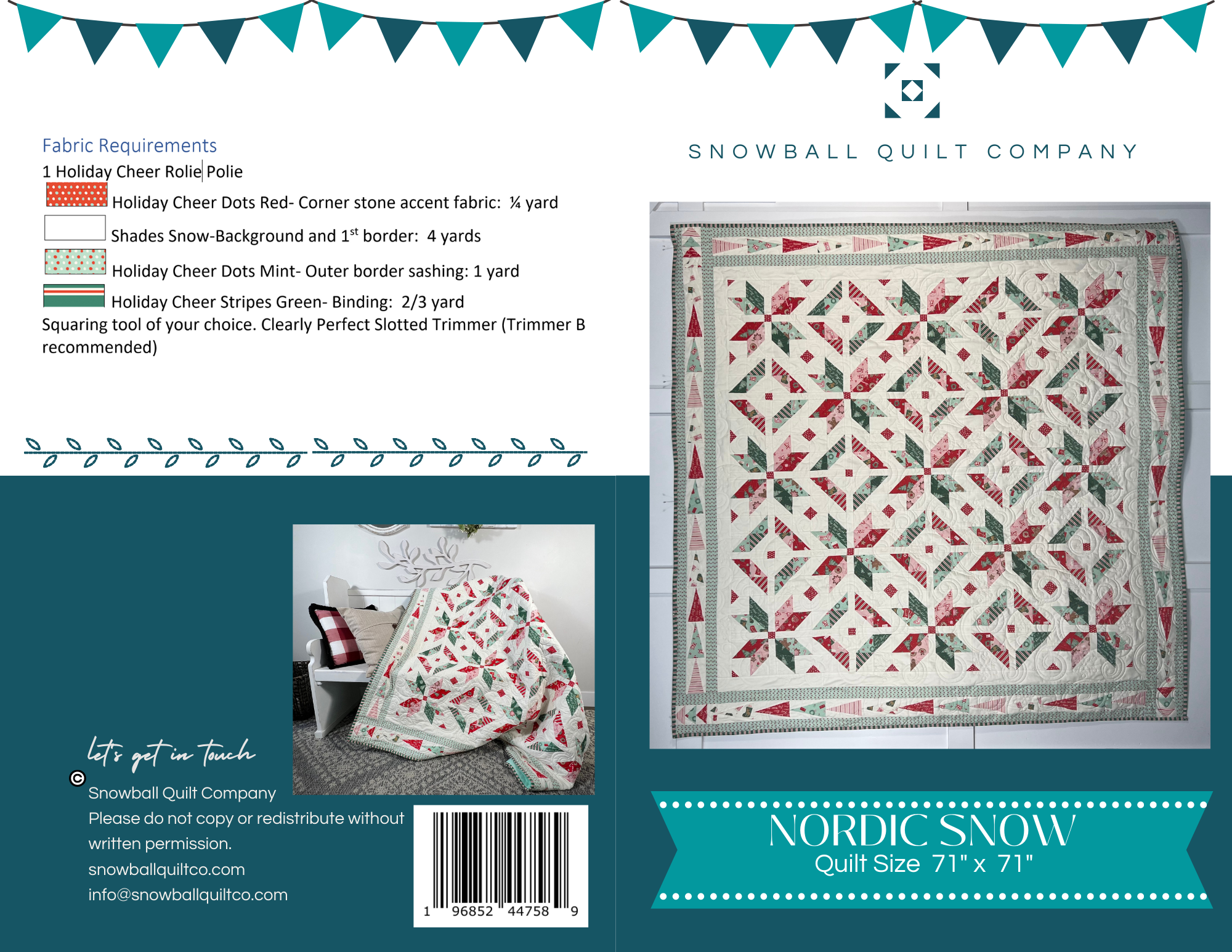 Snow Pattern Note Nordic Snow Pattern – Snowball Quilt Company